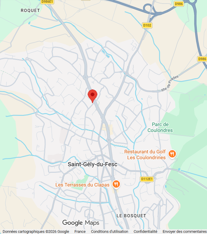 Localisation du cabinet de Priscille de Larquier à Saint-Gély-du-Fesc